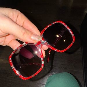 DOLCE & GABBANA Red & Silver Women’s sunglasses • w box MAKE OFFER